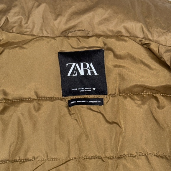Zara military mustard brown oversized water/wind protected puffer coat, XL - Picture 10 of 11